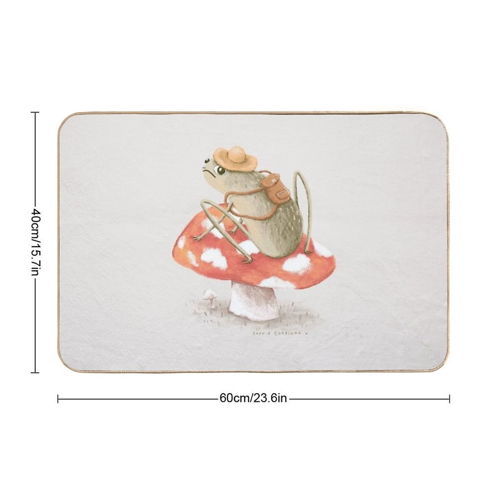 Awkward Toad Ready for Adventure  Versatile Bath Mat