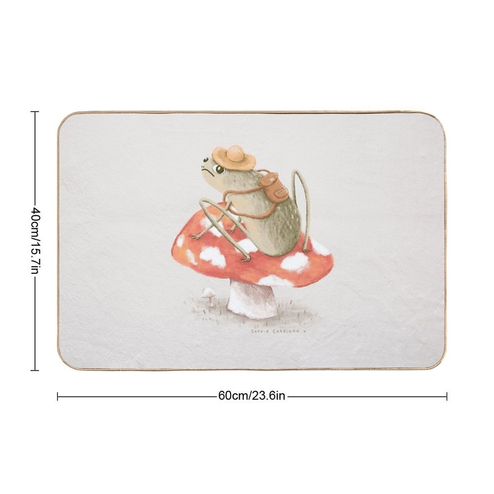 Awkward Toad Ready for Adventure  Versatile Bath Mat
