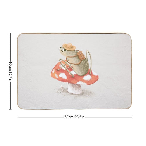 Awkward Toad Ready for Adventure  Versatile Bath Mat