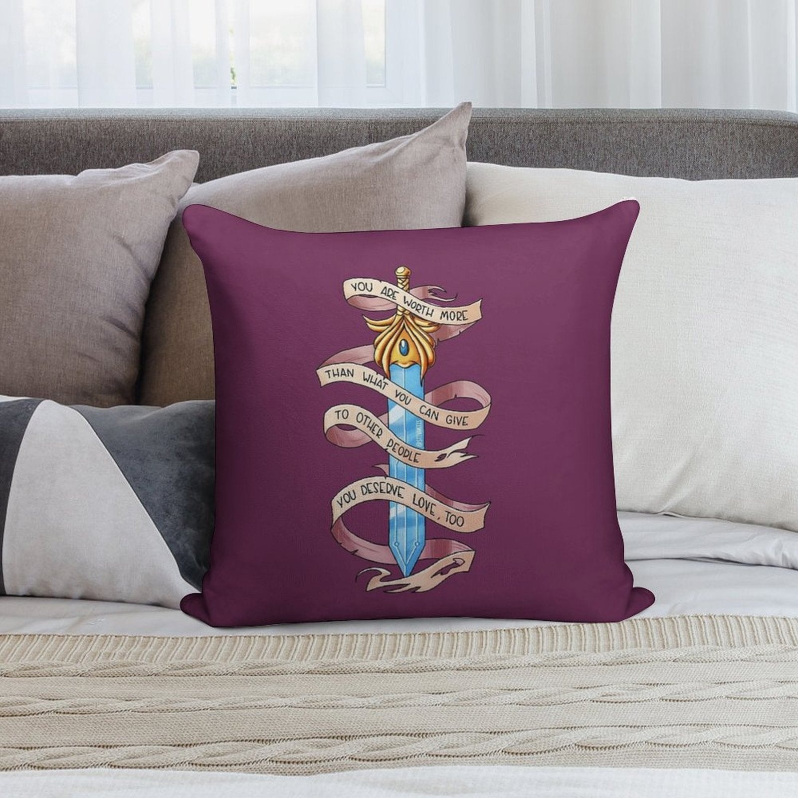 You Deserve Love Too Soft Shrink-Resistant Throw Pillow