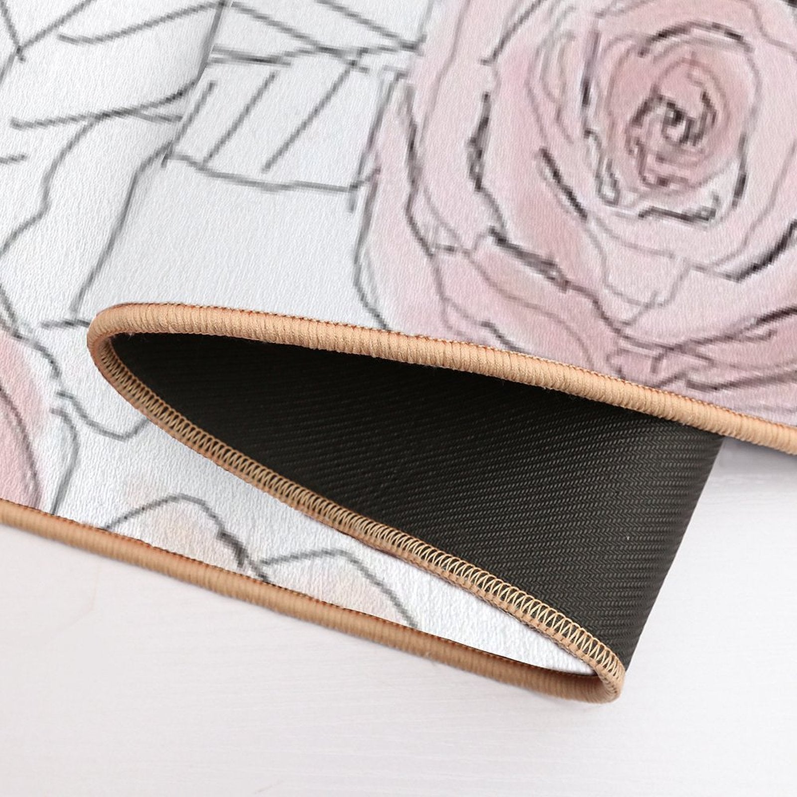 Sketchy Floral - Muted Pinks  Stain-Proof Bath Mat