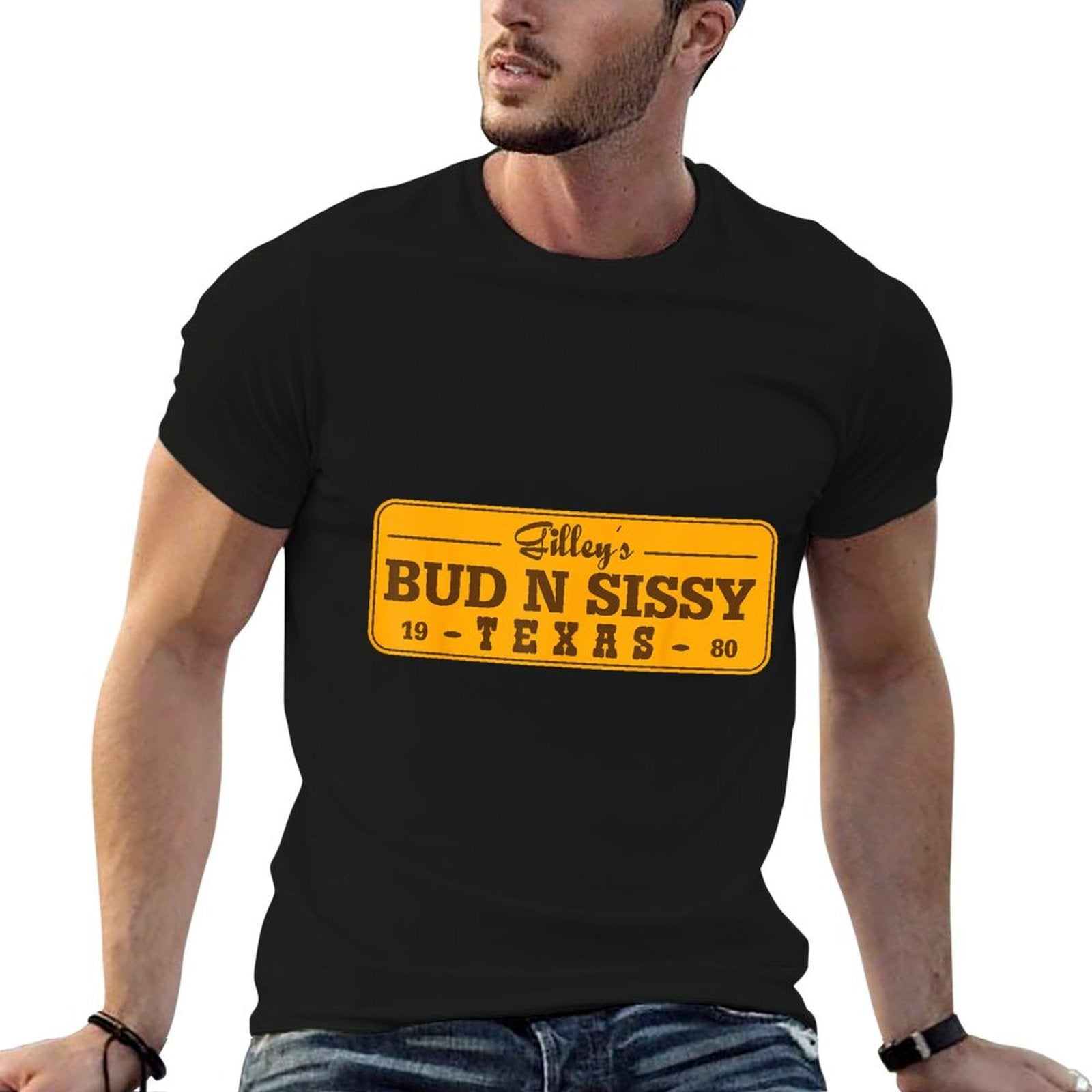 Country Love Gilleys Bud N Sissy Texas Cowboy Gift  Cotton T-Shirt