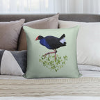 New Zealand Pukeko Soft Luxury Feel Throw Pillow