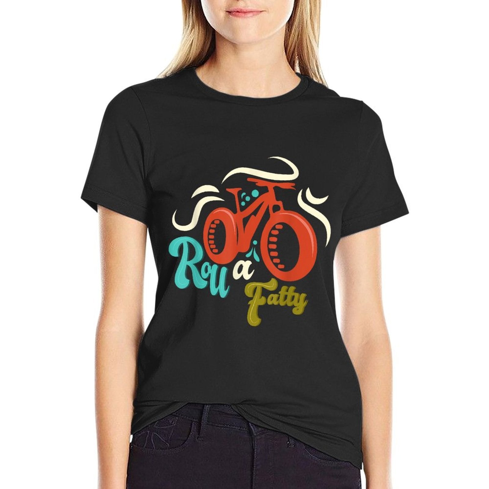 Roll A Fatty Fat Bike Fat Tire EBike Bike Funny Meme Gift  Rolled Sleeves T-Shirt