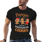Hangin My Kindergarten Cookie Gingerbread Christmas Teacher for Men Women Kids  Odor-resistant T-Shirt