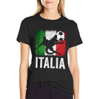 Italy Soccer Football Fan Jersey  Trendy Pattern T-Shirt