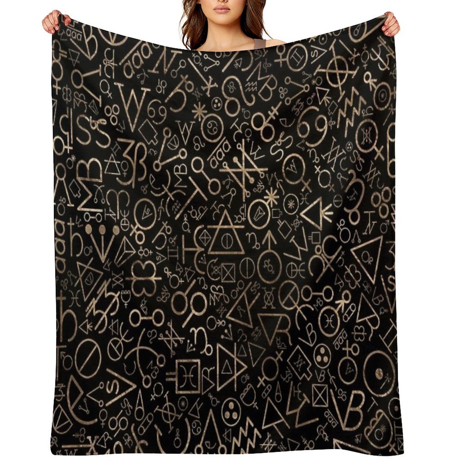 Alchemy Symbols And Astrological Symbols Pattern #2 Versatility Throw Blanket