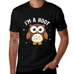 Im A Hoot Funny Saying Cute Owl Bird Joke Humor  Moisture-wicking T-Shirt