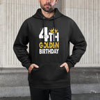 Kids 4th Golden Birthday Year Age Crown Shape Retention Hoodie