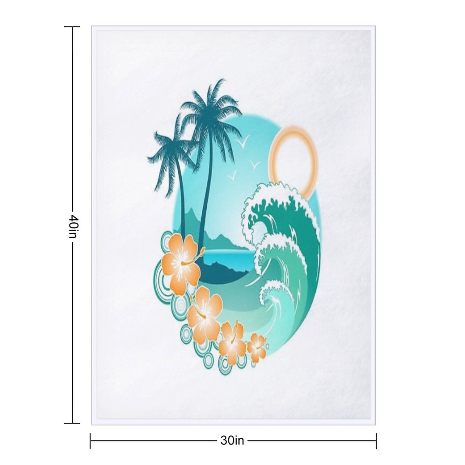 Hawaiian Island Comfort Throw Blanket