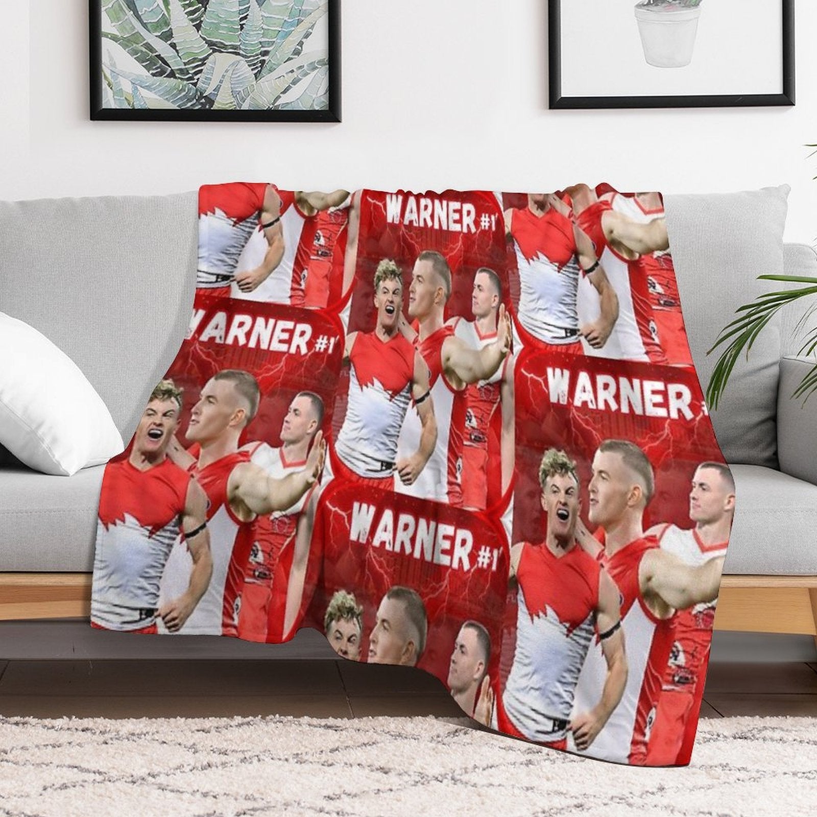 Chad Warner Sydney Swans AFL Football Player Wrinkle-free Throw Blanket