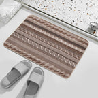 Copper - Boho Stripe -  Easy Maintenance Bath Mat