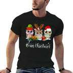 Cute Owl Christmas  High-quality Stitching T-Shirt