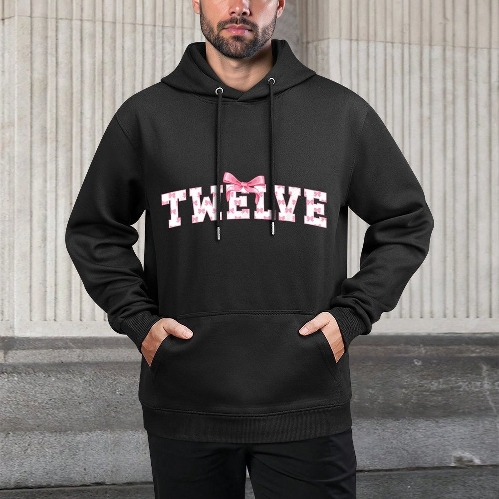 12th Coquette Themed Birthday Twelve Year Old Coquette Bow Breathable Fabric Hoodie