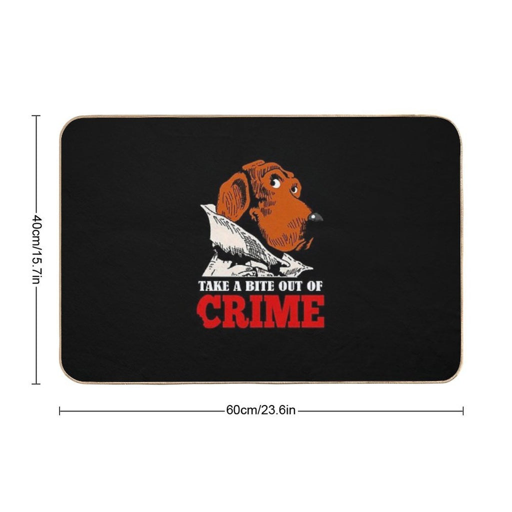 Take A Bit Out of Crime  Long-Lasting Bath Mat