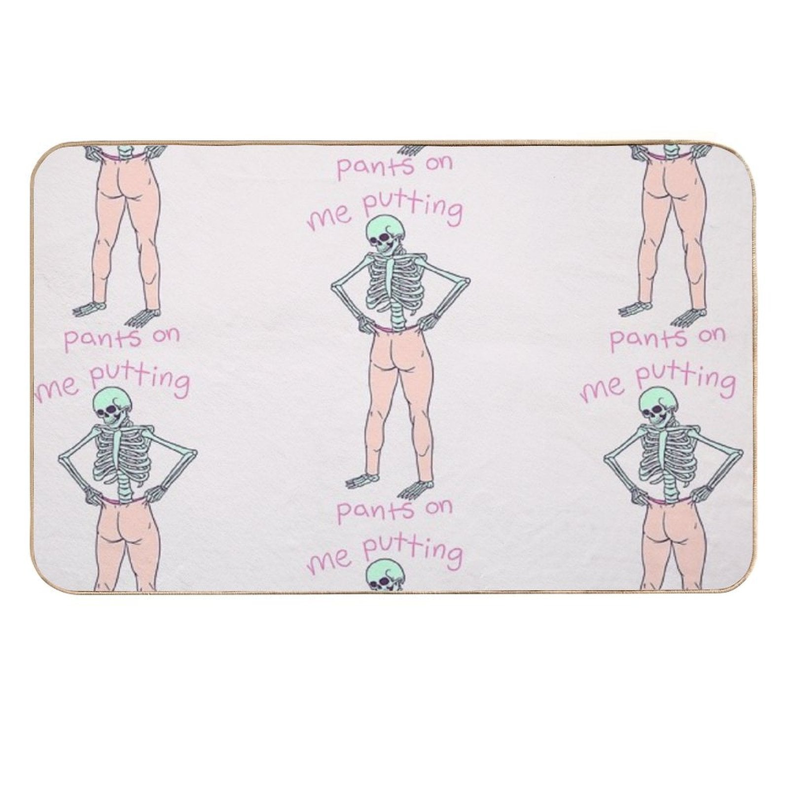 Backwards Pants  Repositionable Bath Mat