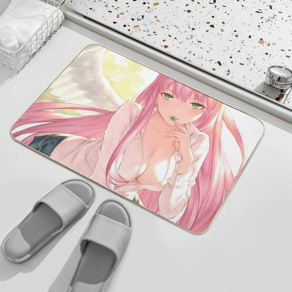 Zero Two Darling in The Franxx Fine Art Anime  Slip-Resistant Bath Mat