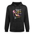 50th Birthday Design. Stepping Into My 50th Birthday Lady's Premium Moisture-Wicking Hoodie