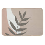 Modern Art Leaves Collection Pink & Taupes  Toxin-Free Bath Mat