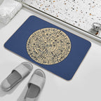 Distressed Phaistos Disk from Minoan Crete  Non-Slip Bath Mat