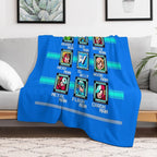Megaman 2 Stage Select Velvety-soft Throw Blanket