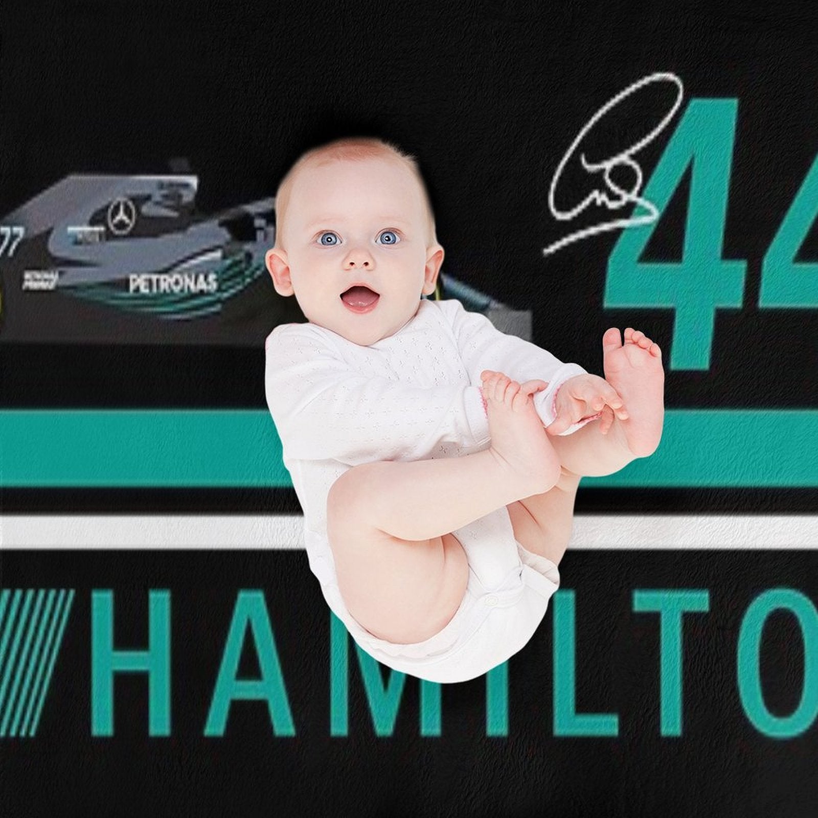 Lewis Hamilton Compact Throw Blanket