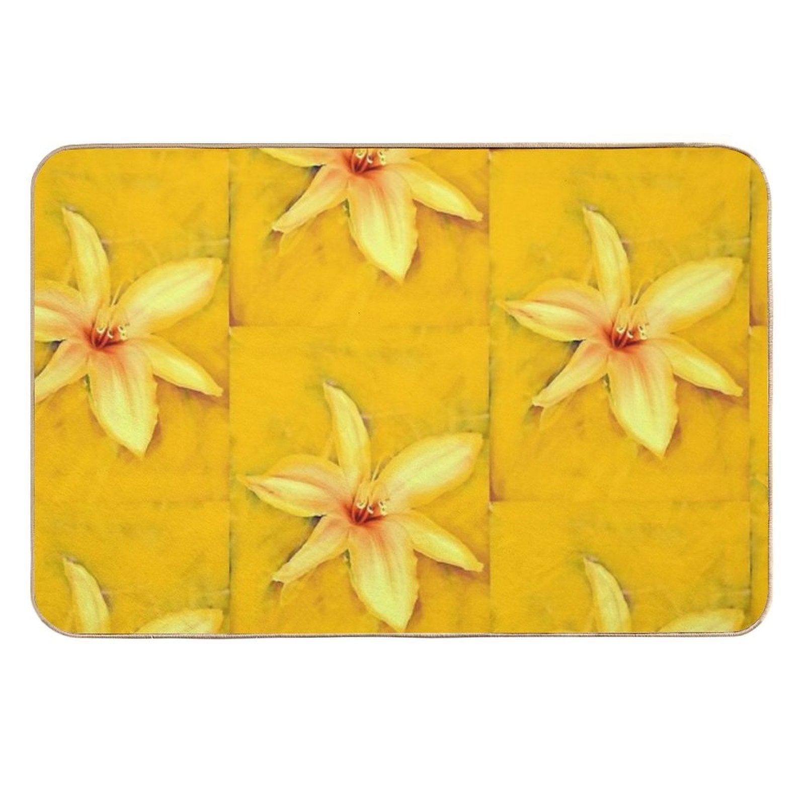 Star Yellow Lilly  Slip-Resistant Bath Mat