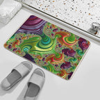 Trippy Tea Party - Fractal Art  Slip-Resistant Bath Mat