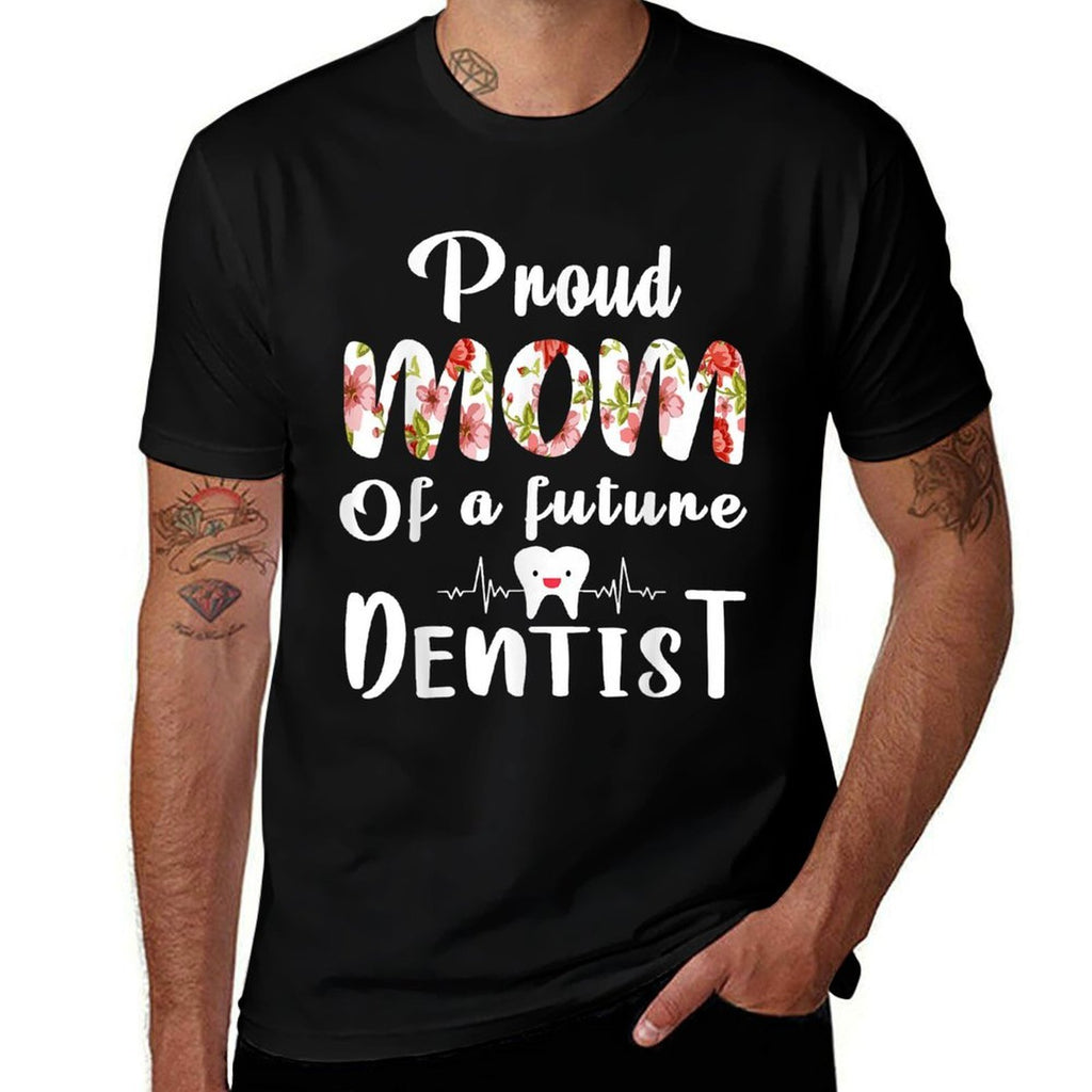 Proud Mom Of A Future Dentist  Oversized Silhouette T-Shirt
