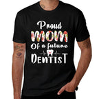 Proud Mom Of A Future Dentist  Oversized Silhouette T-Shirt
