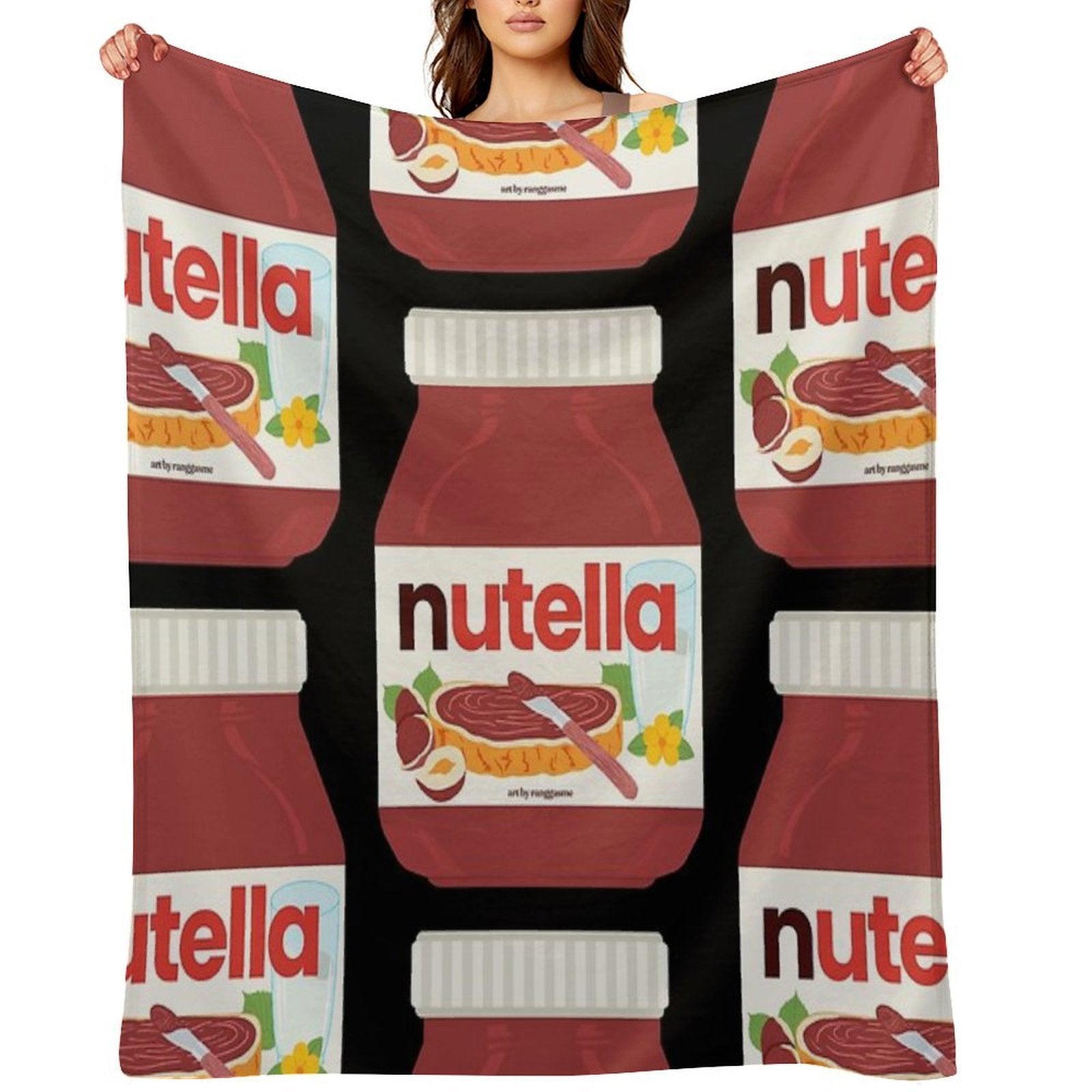 Nutella - Jar Chocolate Hezelnut Cocoa Spread Versatility Throw Blanket