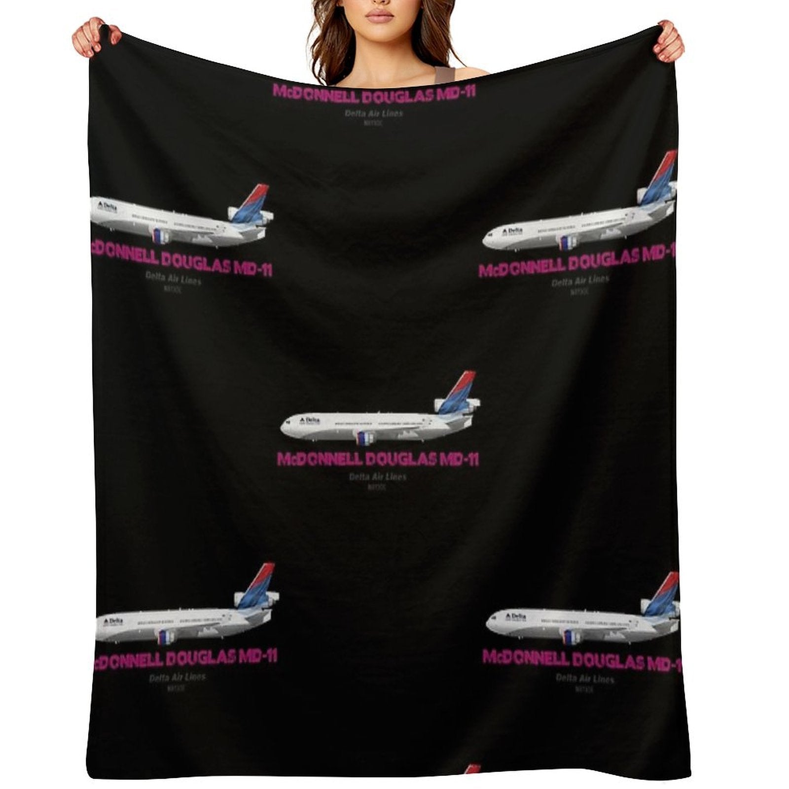 McDonnell Douglas MD-11 - Delta Air Lines Gift-ready Throw Blanket