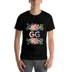 Happiness Is Being A GG Cute Flowers Gifts  Polyester Blend T-Shirt
