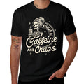 Mom Life Coffee Lover Motherhood Fueled By Caffeine  Chaos  Oversized Silhouette T-Shirt