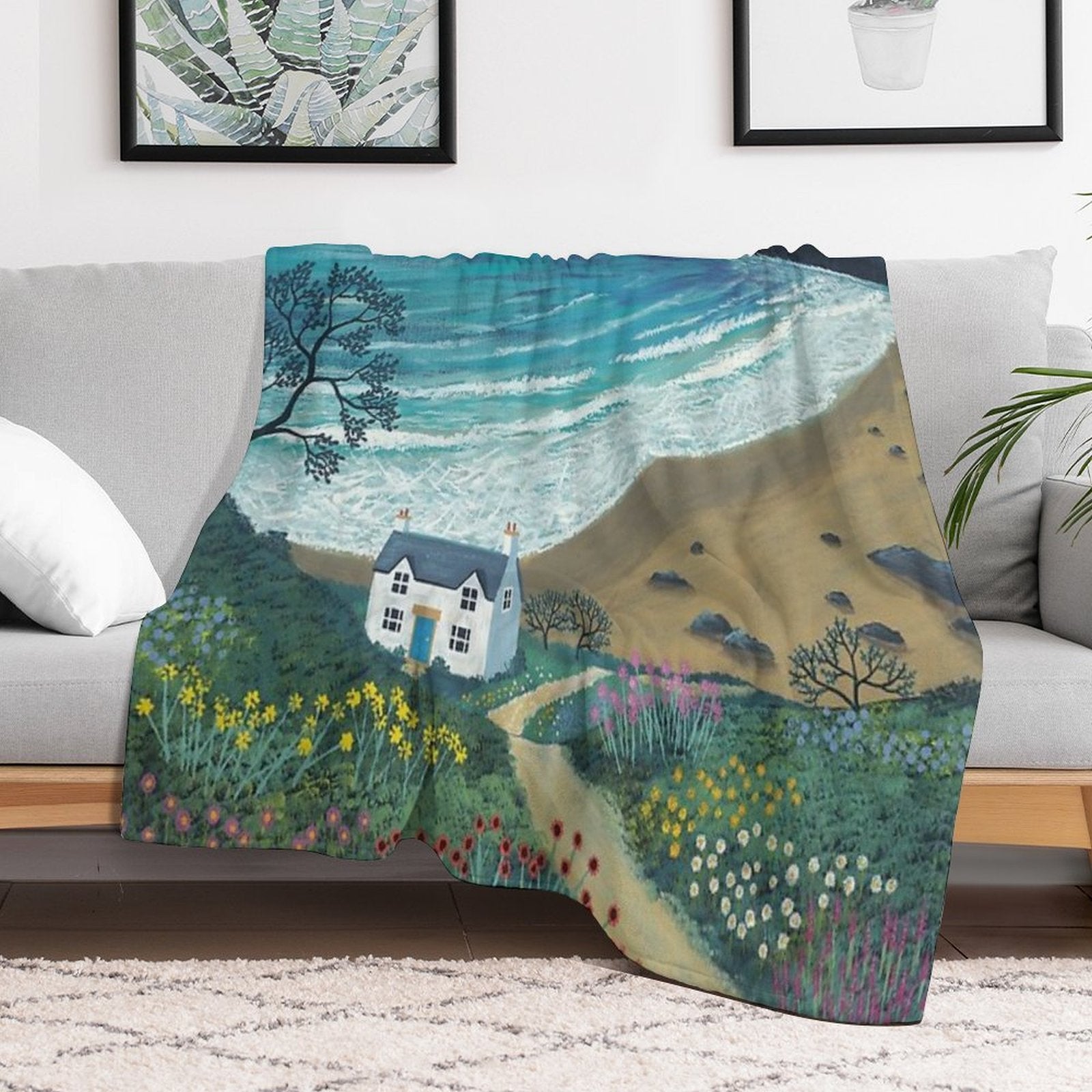 The Path to Moonlight Bay Versatility Throw Blanket