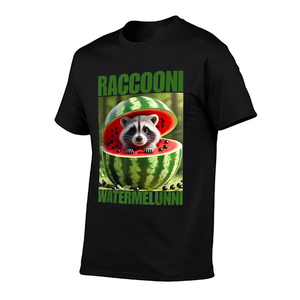 Raccooni Watermelunni - Italian Brainrot Meme  Stretchy T-Shirt