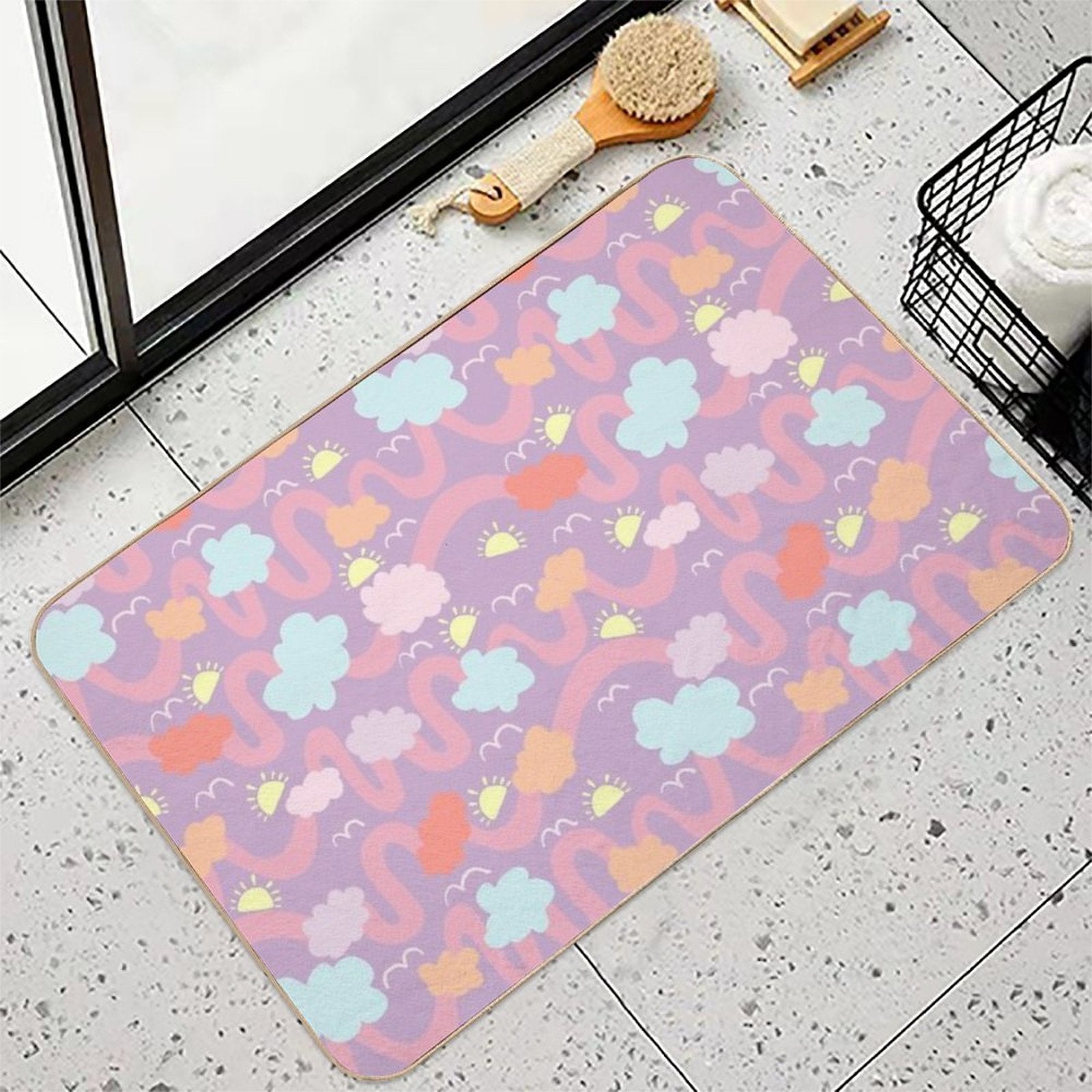 Dreamy Vibes Pastel  Odorless Bath Mat