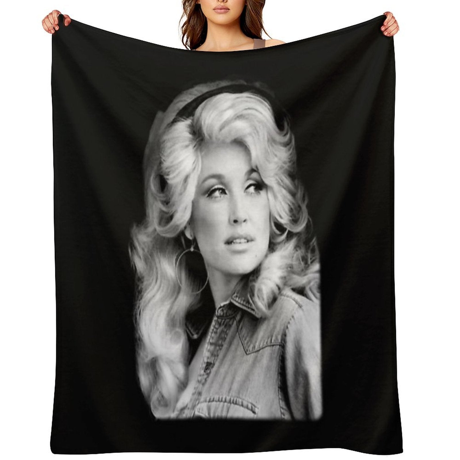 Dolly_ Parton_ Vintage Plush Throw Blanket