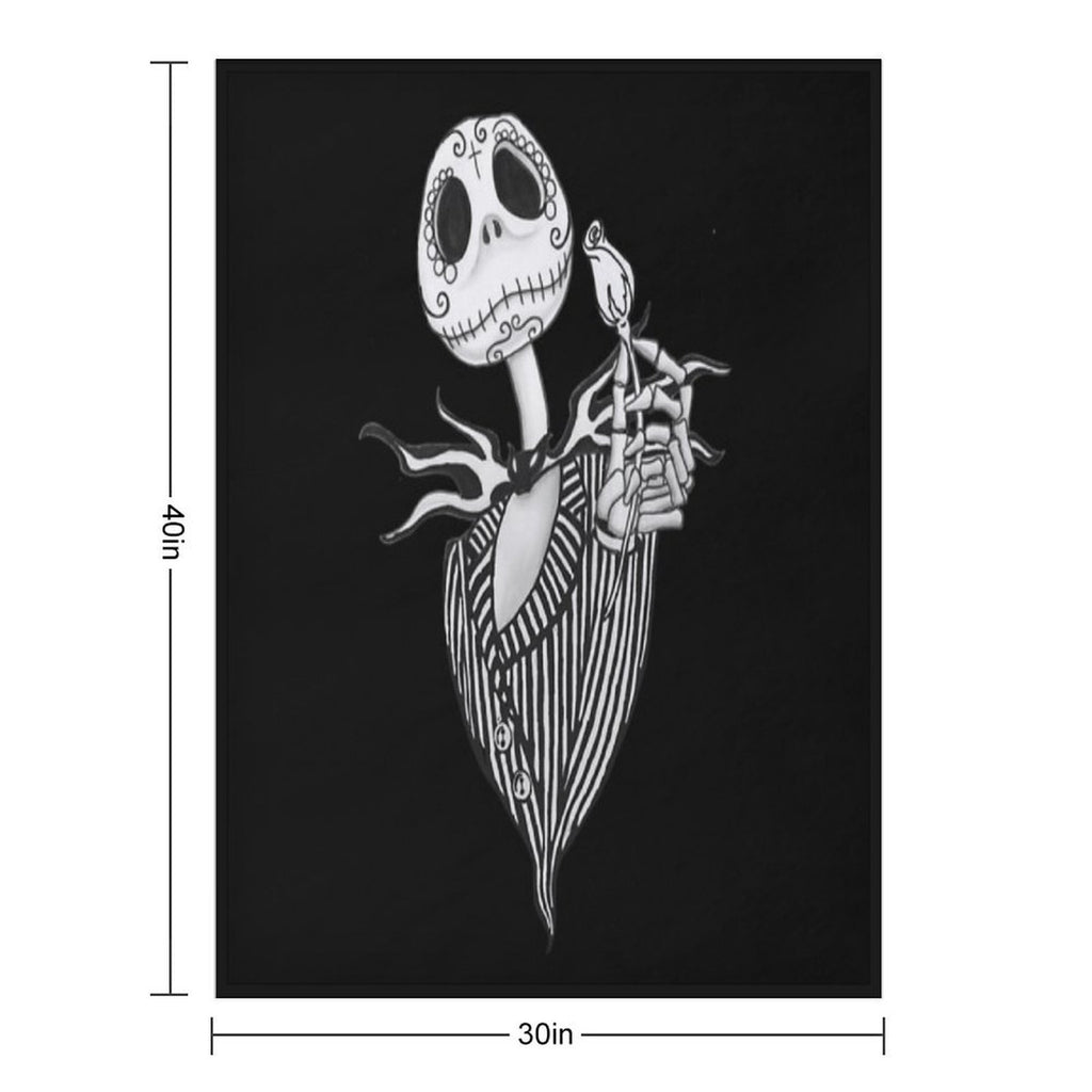 Sugar Skull Jack Skellington Versatility Throw Blanket