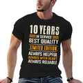 Work Anniversary 10 Years Quality Work Anniversary  Oversized Silhouette T-Shirt