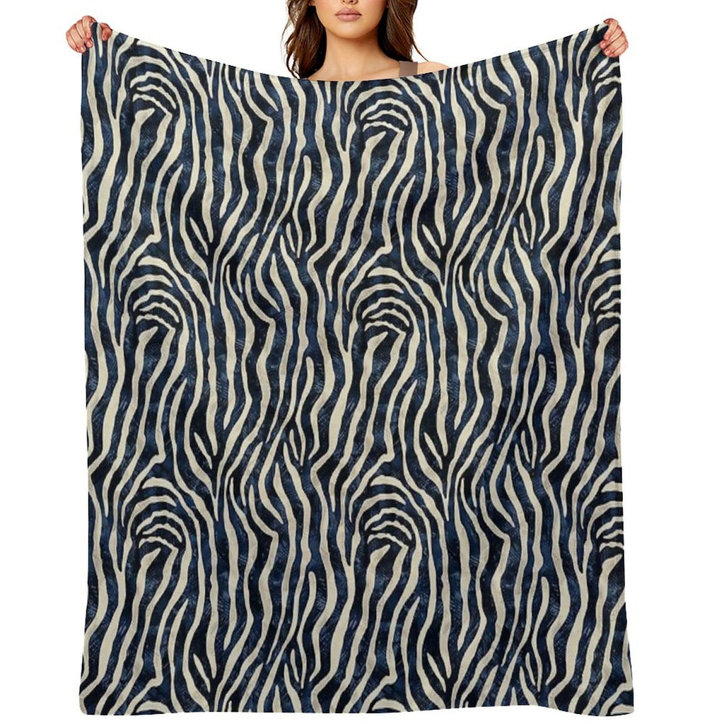Tropical Zebra Fusion Quick-dry Throw Blanket