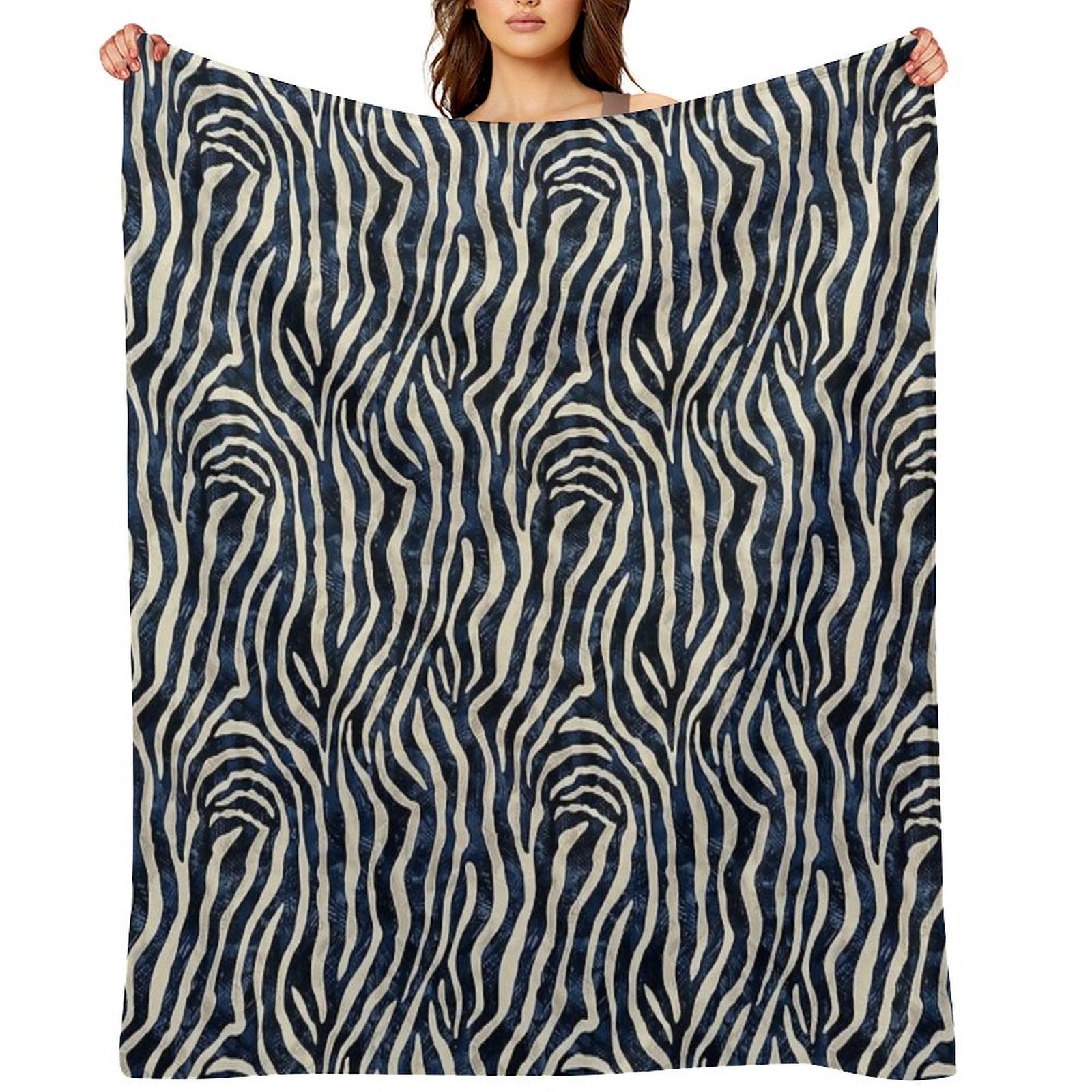 Tropical Zebra Fusion Quick-dry Throw Blanket