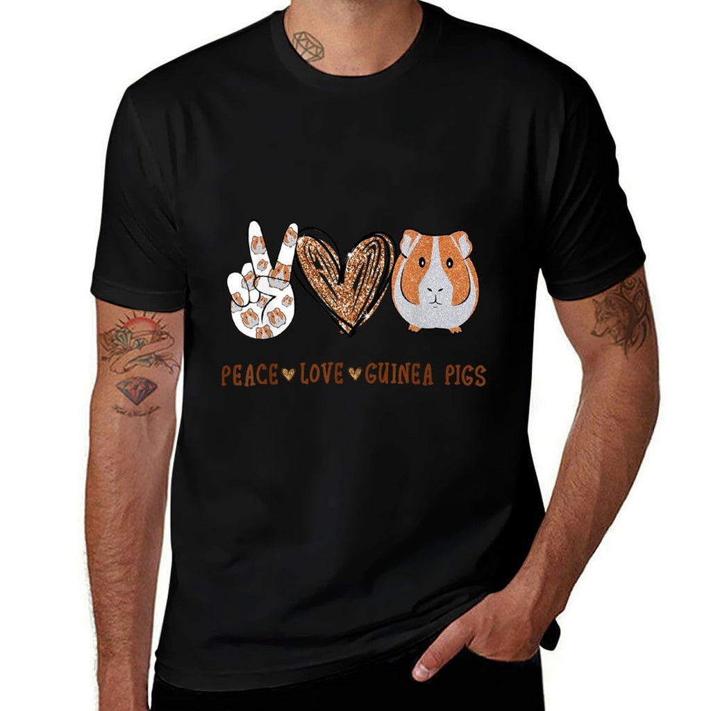 Peace Love Guinea Pigs for Guinea Pigs Lover  High-quality Stitching T-Shirt
