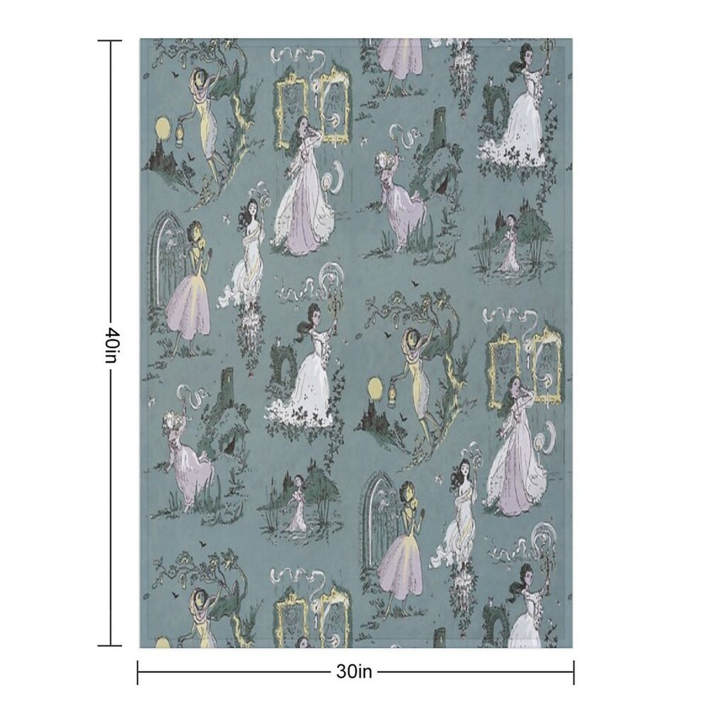 Girls Running From Houses Wrinkle-free Throw Blanket