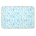 Blue Watercolor Drop Shades Art  Repositionable Bath Mat