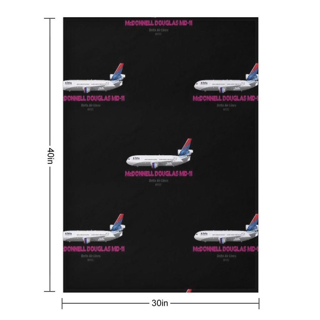 McDonnell Douglas MD-11 - Delta Air Lines Gift-ready Throw Blanket