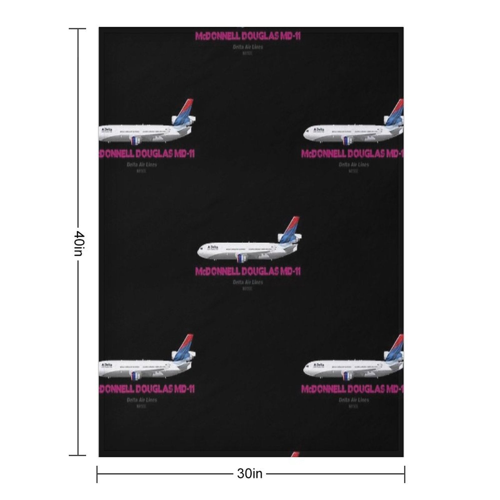McDonnell Douglas MD-11 - Delta Air Lines Gift-ready Throw Blanket