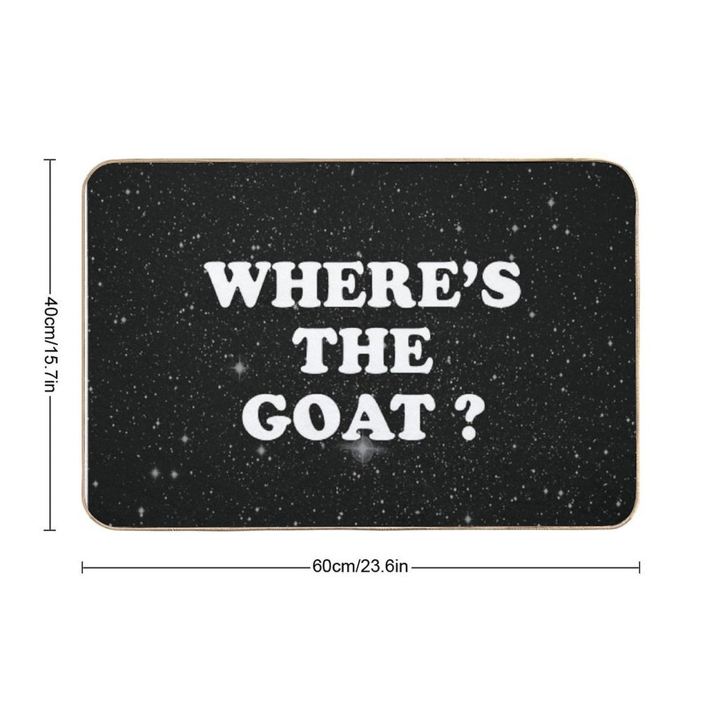 Where's The Goat  High-Traffic Bath Mat