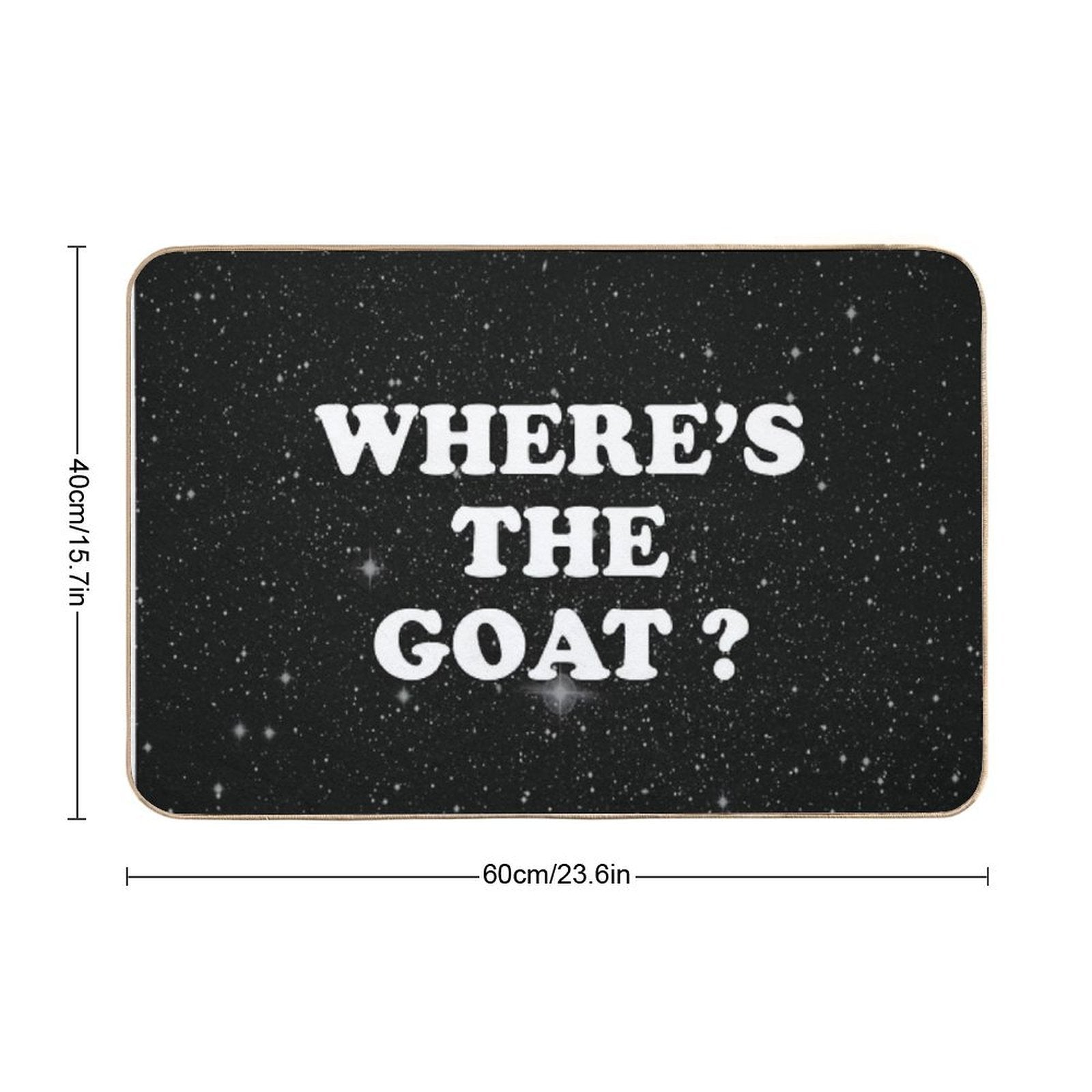 Where's The Goat  High-Traffic Bath Mat