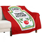 Ketchup Halloween 2023 Costume Family Group Matching Couple Mustard Mayo Gift-ready Throw Blanket